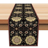 Aperturee - Aperturee Classic Slovak Folk Art Table Runner with Repeating Pattern for Traditional and European Decor